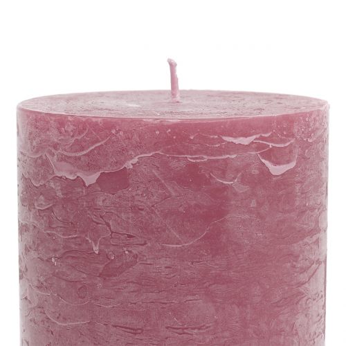 Produkt Świece jednokolorowe antyczne różowe 85x120mm 2szt
