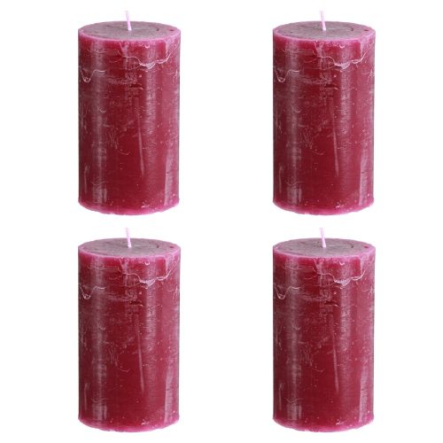 Produkt Świece jednobarwne Świece stojące Berry fioletowe 70×120mm 4 szt