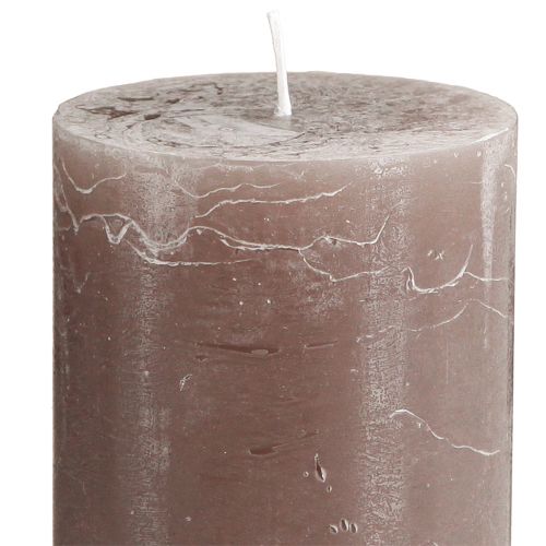 Produkt Świece kolorowe brązowe świece stojące 70×120mm 4 szt