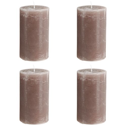 Produkt Świece kolorowe brązowe świece stojące 70×120mm 4 szt