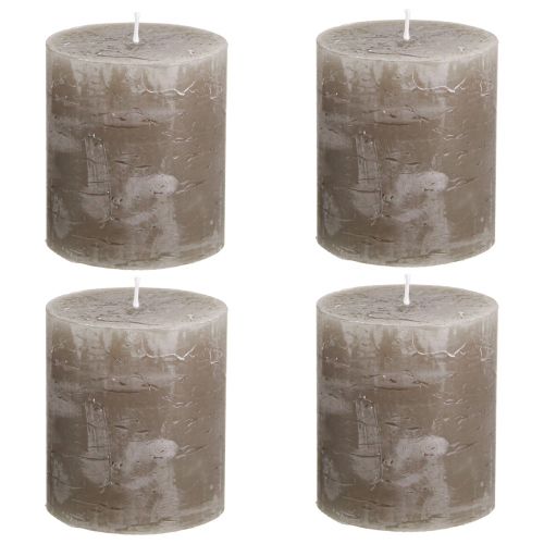 Produkt Świece kolorowe brązowe świece stojące 70×80mm 4 szt