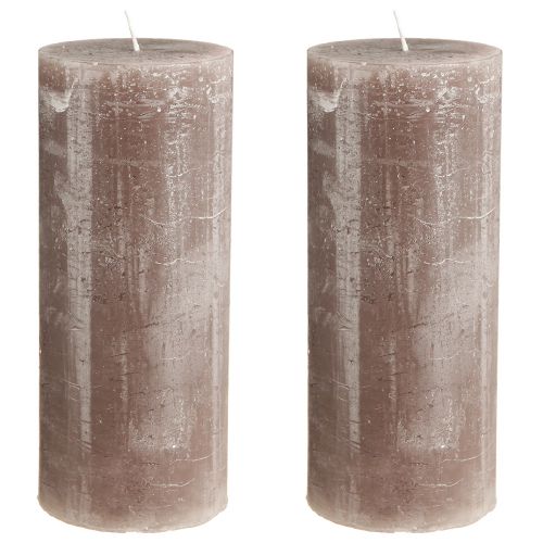 Produkt Świece kolorowe brązowe świece stojące 85x200mm 2 szt