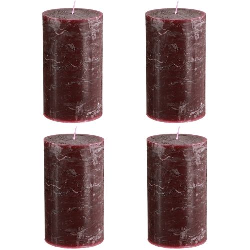 Produkt Świece kolorowe Świece stojące bordowe 70×120mm 4 szt