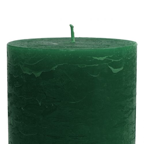 Produkt Świece jednokolorowe ciemnozielone 85x120mm 2 szt