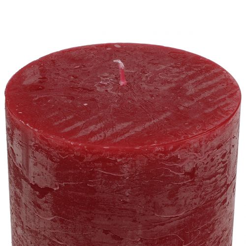 Produkt Świece jednokolorowe ciemnoczerwone 60x100mm 4 szt.