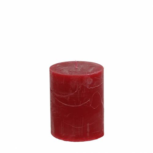 Produkt Świece jednokolorowe ciemnoczerwone 70x80mm 4 szt