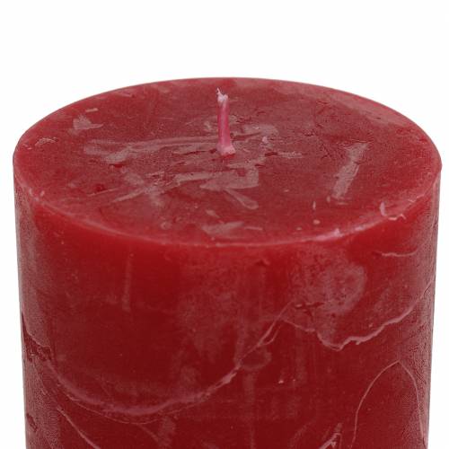 Produkt Świece jednokolorowe ciemnoczerwone 70x80mm 4 szt