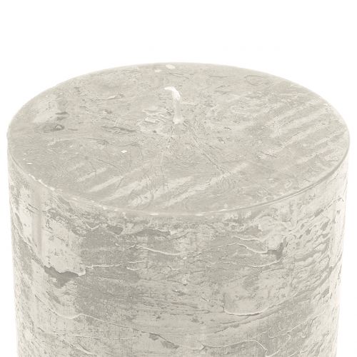 Produkt Świece kolorowe szare 50x100mm 4 szt