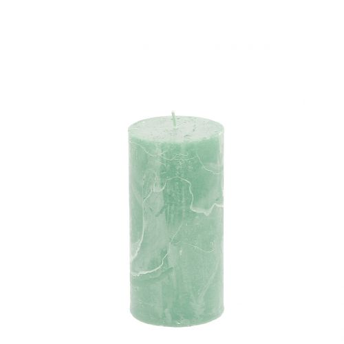 Produkt Świece jednokolorowe jasnozielone 50x100mm 4 szt