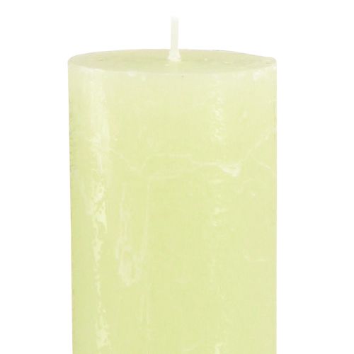 Produkt Świece jednokolorowe limonkowe​​​​​​​ Świece stożkowe 50×300mm 4 szt.