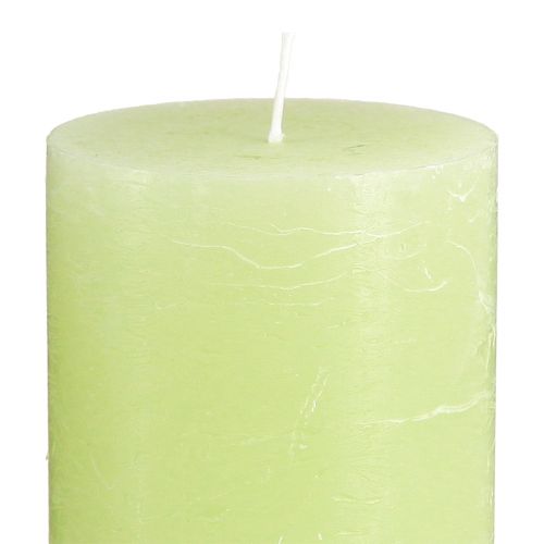 Produkt Świece jednokolorowe limonkowe​​​​​​​ Świece stojące 70×120mm 4 szt.