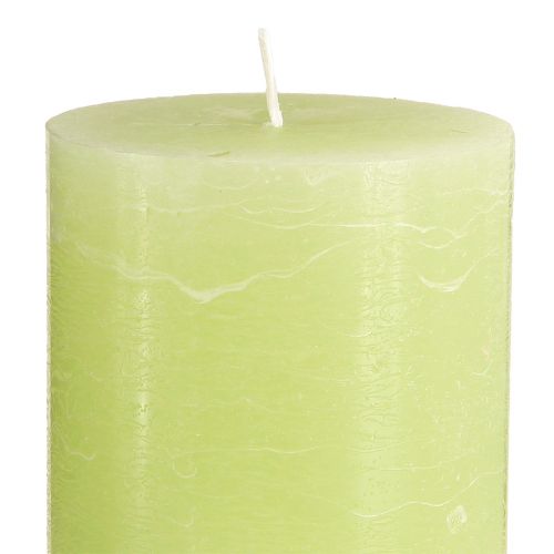 Produkt Świece jednokolorowe limonkowe​​​​​​​ Świece stojące 85×150mm 2 szt