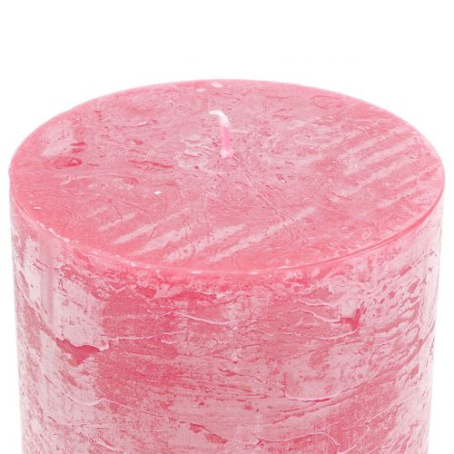 Produkt Świece jednokolorowe różowe 50x100mm 4 szt