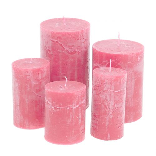 Produkt Kolorowe świece różowe różne rozmiary