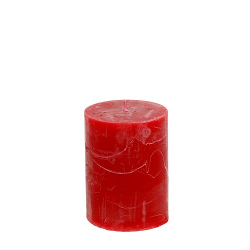 Produkt Świece jednokolorowe czerwone 60x80mm 4szt