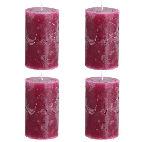 Produkt Świece kolorowe świece pieńkowe Berry 60x100mm 4 szt