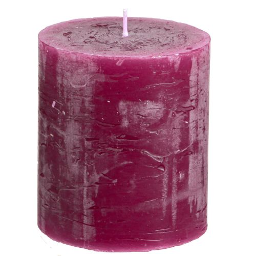 Produkt Świece kolorowe Świece stojące Berry fioletowe 70×80mm 4 szt