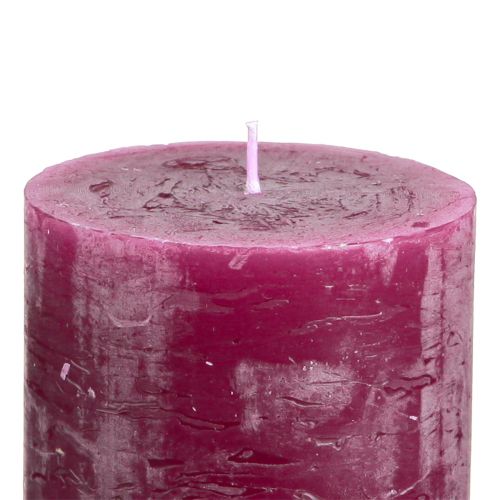 Produkt Świece kolorowe Świece stojące Berry fioletowe 70×80mm 4 szt