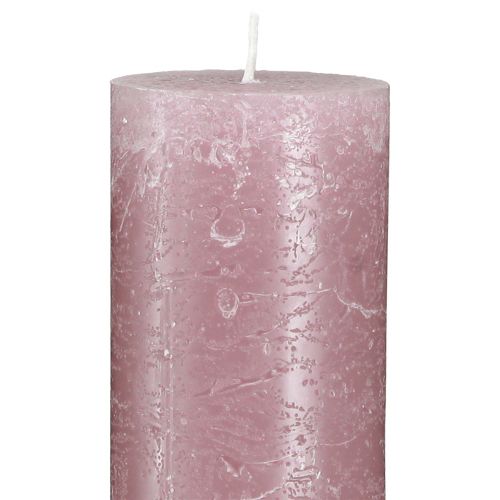 Produkt Świece jednokolorowe w starych różowych świecach 50x300mm 4 szt