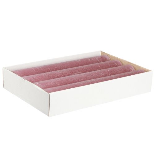 Produkt Świece jednokolorowe w starych różowych świecach 50x300mm 4 szt