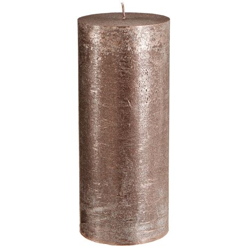 Świece stojące jednokolorowe miedziane 85mmx200mm 2 szt