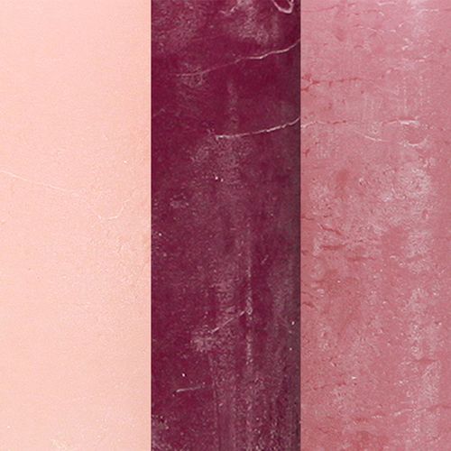 Produkt Świece stojące jednobarwne 3 kolory Berry 60×100mm 12 szt