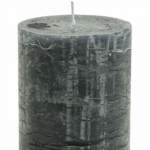 Produkt Świece jednokolorowe antracytowe świece stojące 70×120mm 4 szt