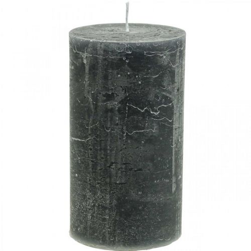 Produkt Świece jednokolorowe antracytowe świece stojące 85×150mm 2szt