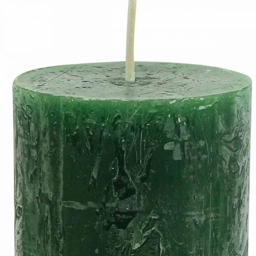 Produkt Świece jednobarwne ciemnozielone świece pieńkowe 60×110mm 4 szt