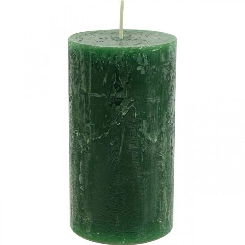 Produkt Świece jednobarwne ciemnozielone świece pieńkowe 60×110mm 4 szt