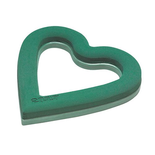 Produkt Kwiatowe piankowe serce otwarte materiał wtykowy zielony 38cm 2 sztuki dekoracji ślubnych