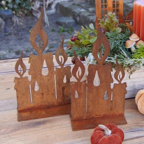 Floristik24 Świece stojące Patyna deco Dekoracja świąteczna W20cm