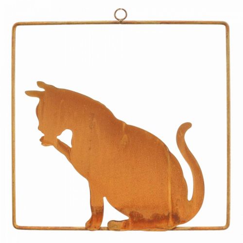 Produkt Dekoracja patynowana dekoracja kot rdza do zawieszenia 24,5cm
