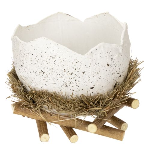 Floristik24 Miseczka gniazdowa wielkanocna w kształcie jajka do wiosennej dekoracji 11cm 4szt