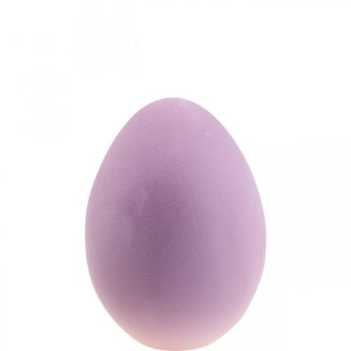 Jajko wielkanocne plastikowe jajko ozdobne fioletowe liliowe flokowane 25cm
