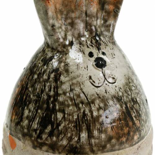 Floristik24 Zajączek jajeczny Dekoracja wielkanocna terakota wys. 11,5 cm