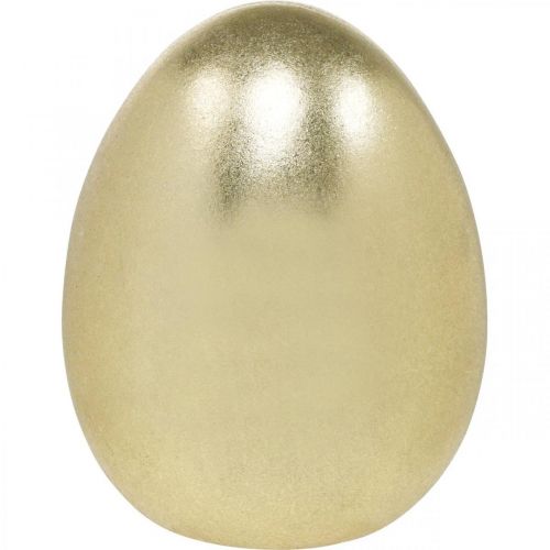 Ceramiczne jajko złote, szlachetna dekoracja wielkanocna, ozdobny przedmiot jajko metaliczny W16,5cm Ø13,5cm