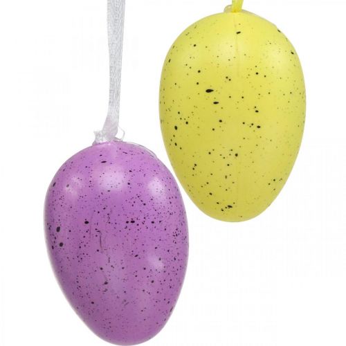 Pisanka do powieszenia plastikowe jajko różne kolory wys. 6 cm 12 sztuk