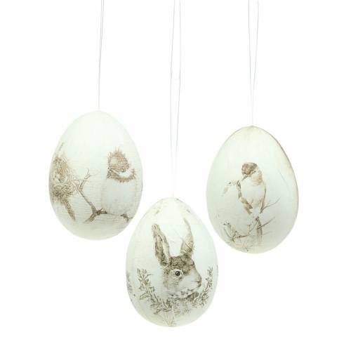 Floristik24 Jajko Vintage Motyw do zawieszenia 8cm 6szt