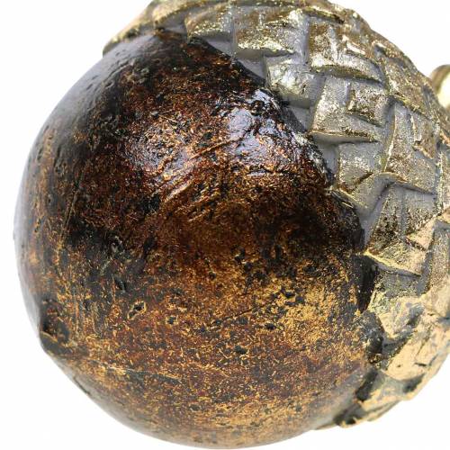 Floristik24 Dekoracyjny żołądź złoty Ø7,4cm H9,7cm