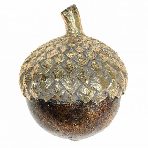 Floristik24 Dekoracyjny żołądź złoty Ø7,4cm H9,7cm