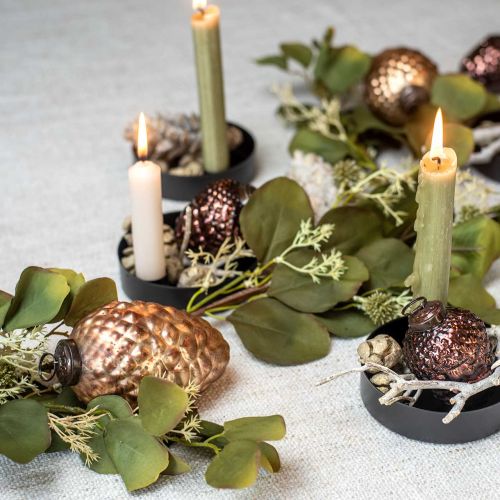 Floristik24 Acorn Glass Golden Vintage Deco Cone Christmas Tree Ornament 5,5×8cm 12szt