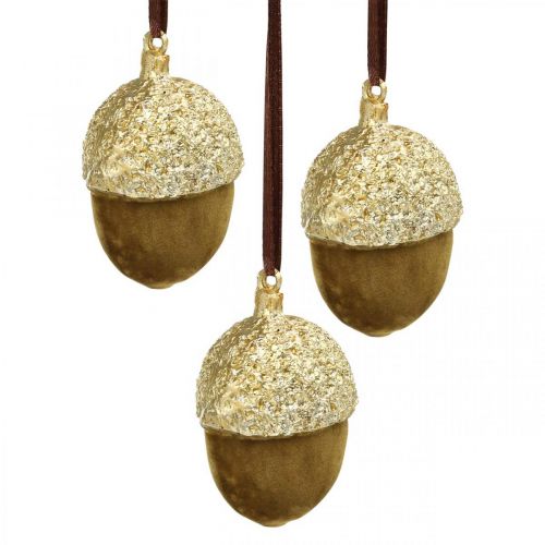 Produkt Żołędzie do zawieszenia, Adwent, ozdoba choinkowa, ozdoba jesienna H6,5cm Ø4cm 6 szt