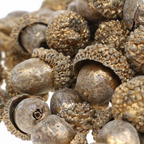 Produkt Jesienne owoce złote, świąteczne dekoracje jesienne, oczywiście ozdobne żołędzie, dekoracja adwentowa Ø1,5 - 2,5cm L1,5 - 3cm 300g