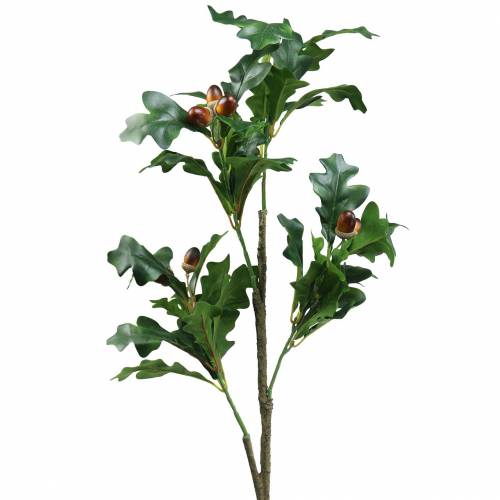 Sztuczna gałązka liścia dębu z żołędziami 90cm