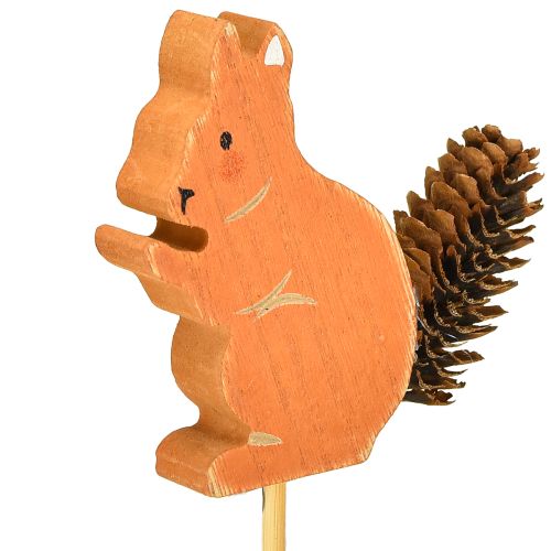 Produkt Dekoracyjne wtyczki kwiatowe wiewiórka, drewniane, 9×8×1,5cm, 12 szt.