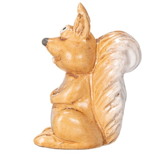 Figurka siedzącej wiewiórki do dekoracji jesiennej, 10 cm | Floristik24.pl