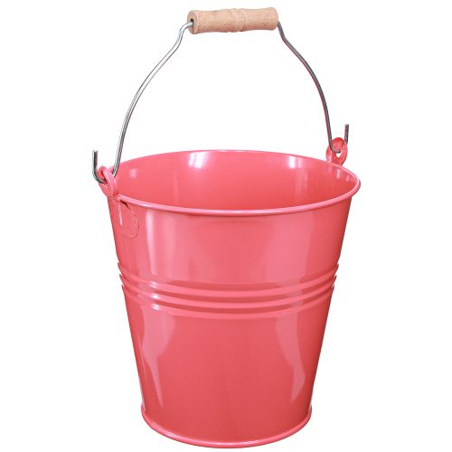 Wiadro dekoracyjne różowe doniczki metalowe 26x22,5x23cm 6l