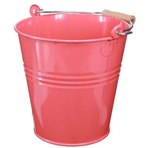Produkt Wiadro dekoracyjne różowe doniczki metalowe 26x22,5x23cm 6l