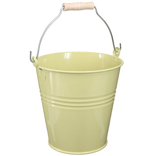 Produkt Doniczka metalowa wiadro w kolorze zielono-żółtym 26x22,5x23cm 6l
